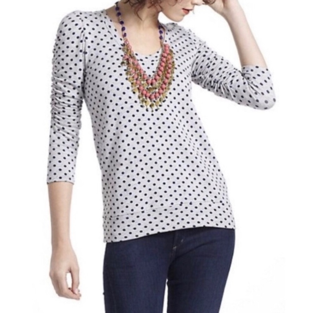 Anthropologie Dolan Polka-Dot Blouse